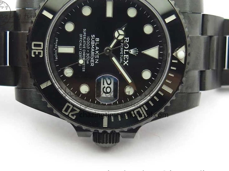 AAA Replica Watches Blaken Edition V6F WrinkleFree 1:1 Best Date W Submariner A 904L 2879 PVD 0121